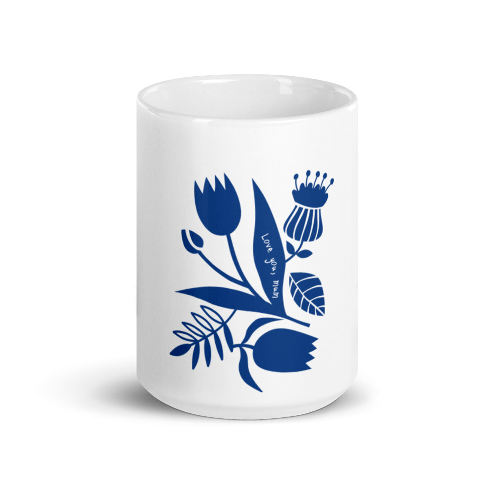 White glossy mug
