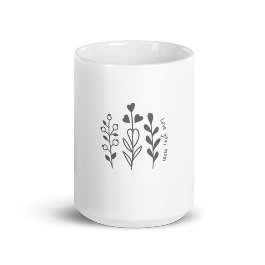 White glossy mug